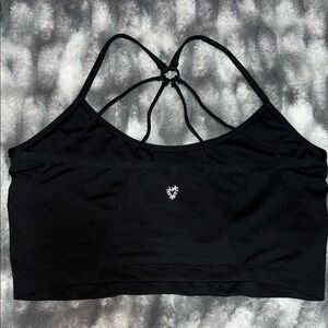 Betsey Johnson Black Strappy Sports Bra